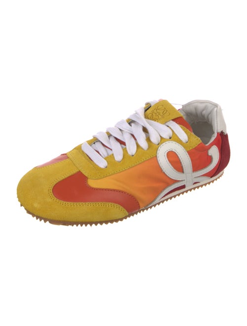 Loewe Suede Colorblock Pattern Sneakers