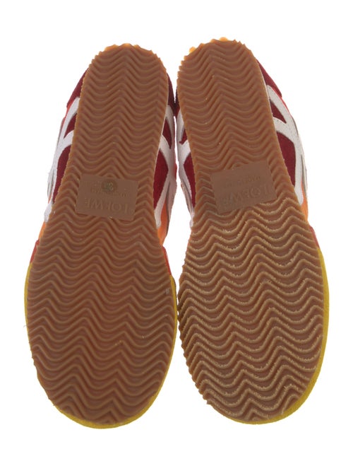 Loewe Suede Colorblock Pattern Sneakers