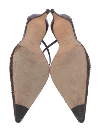 Loewe Leather Animal Print D'Orsay Pumps