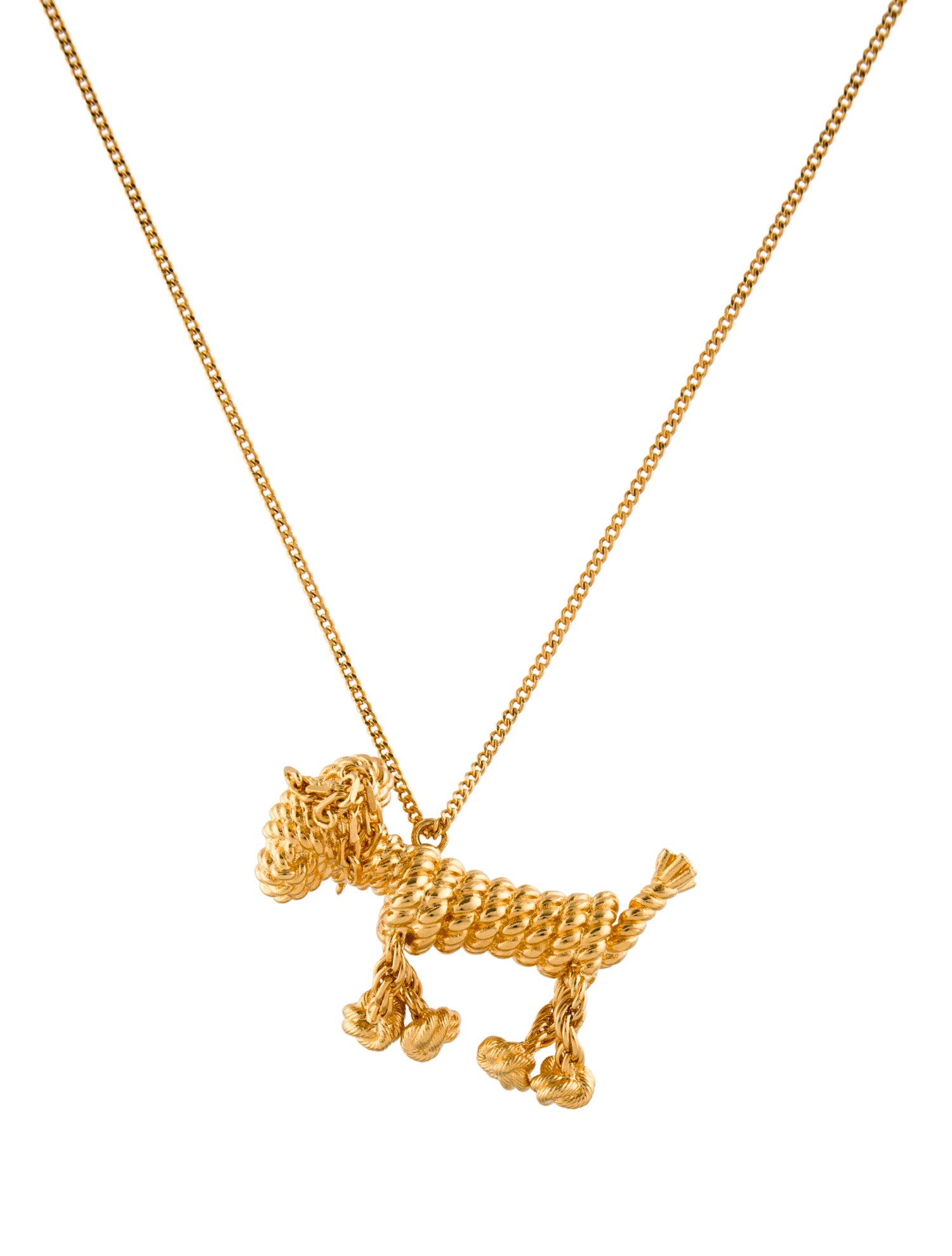 Loewe Sausage Dog Pendant Necklace