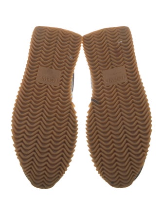 Loewe Suede Colorblock Pattern Sneakers