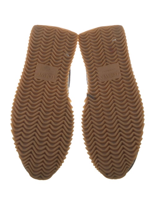 Loewe Suede Colorblock Pattern Sneakers