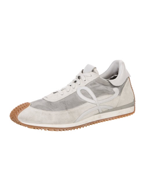 Loewe Suede Colorblock Pattern Sneakers