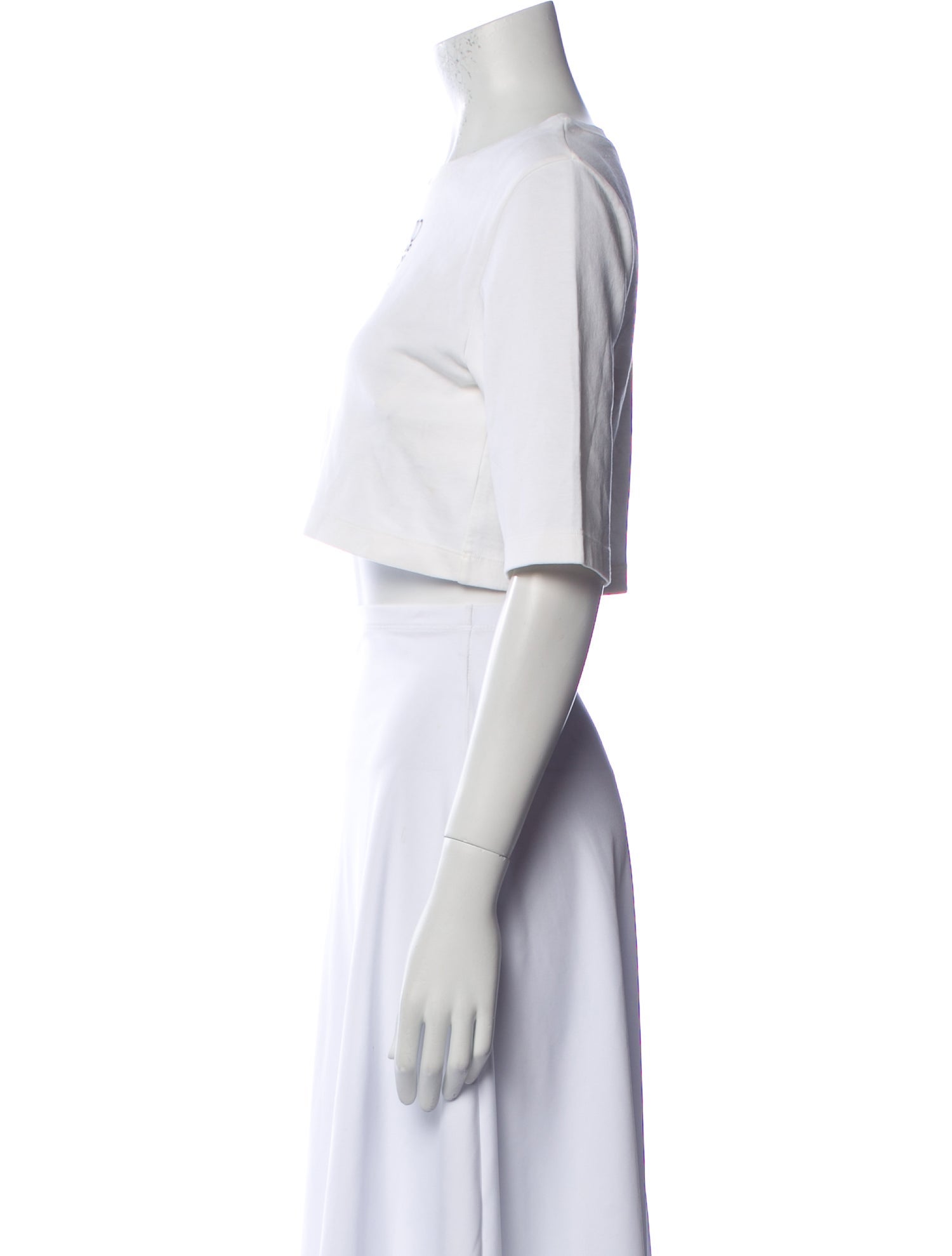 Loewe Graphic Print Crew Neck Crop Top