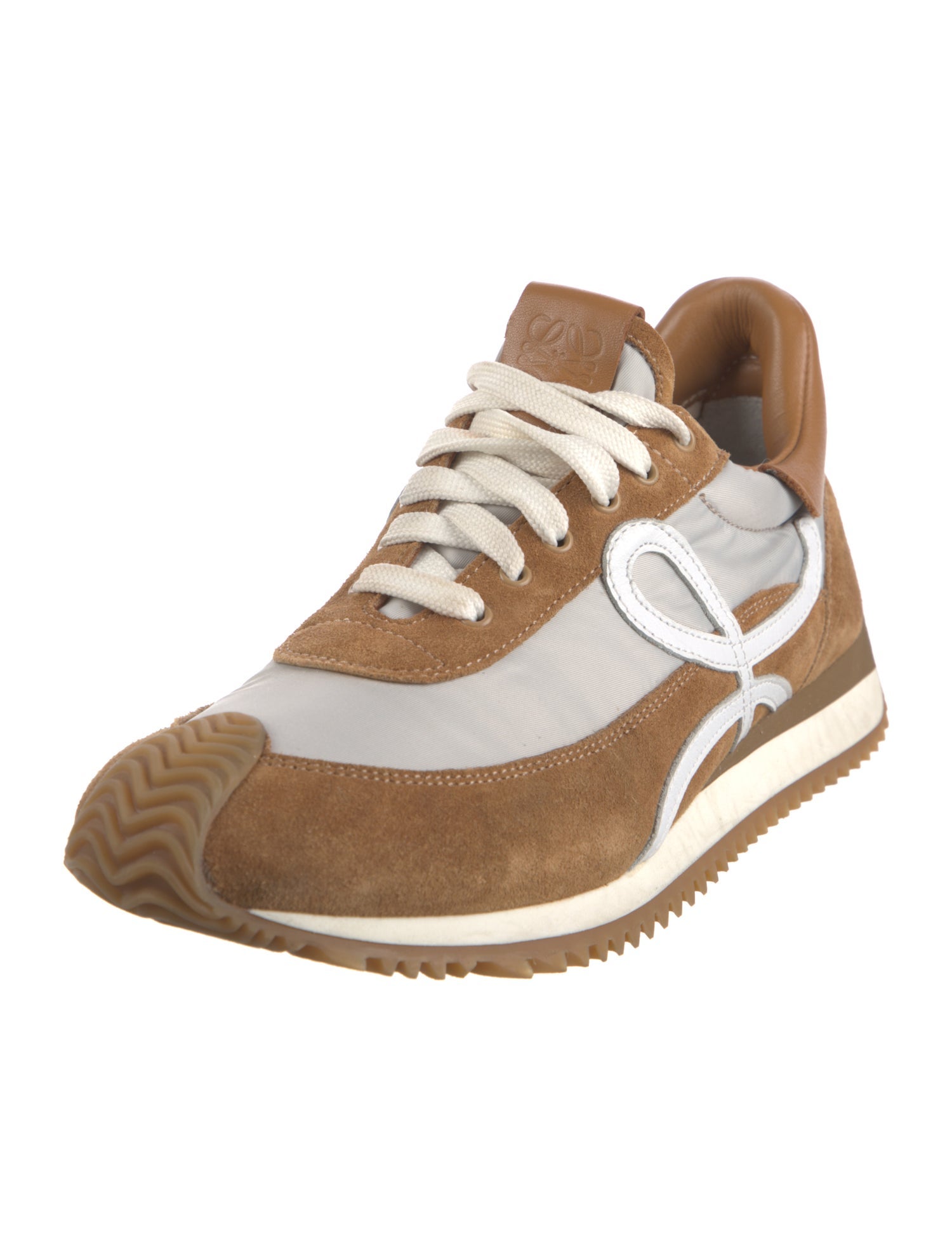 Loewe Suede Leather Trim Embellishment Athletic Sneakers
