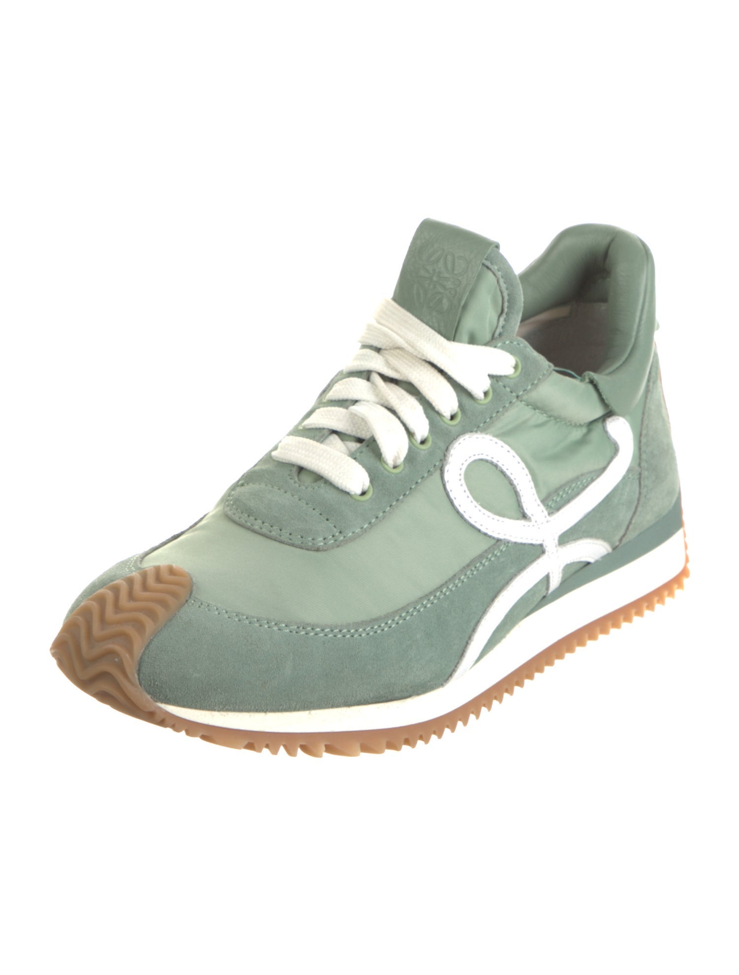 Loewe Suede Leather Trim Embellishment Athletic Sneakers