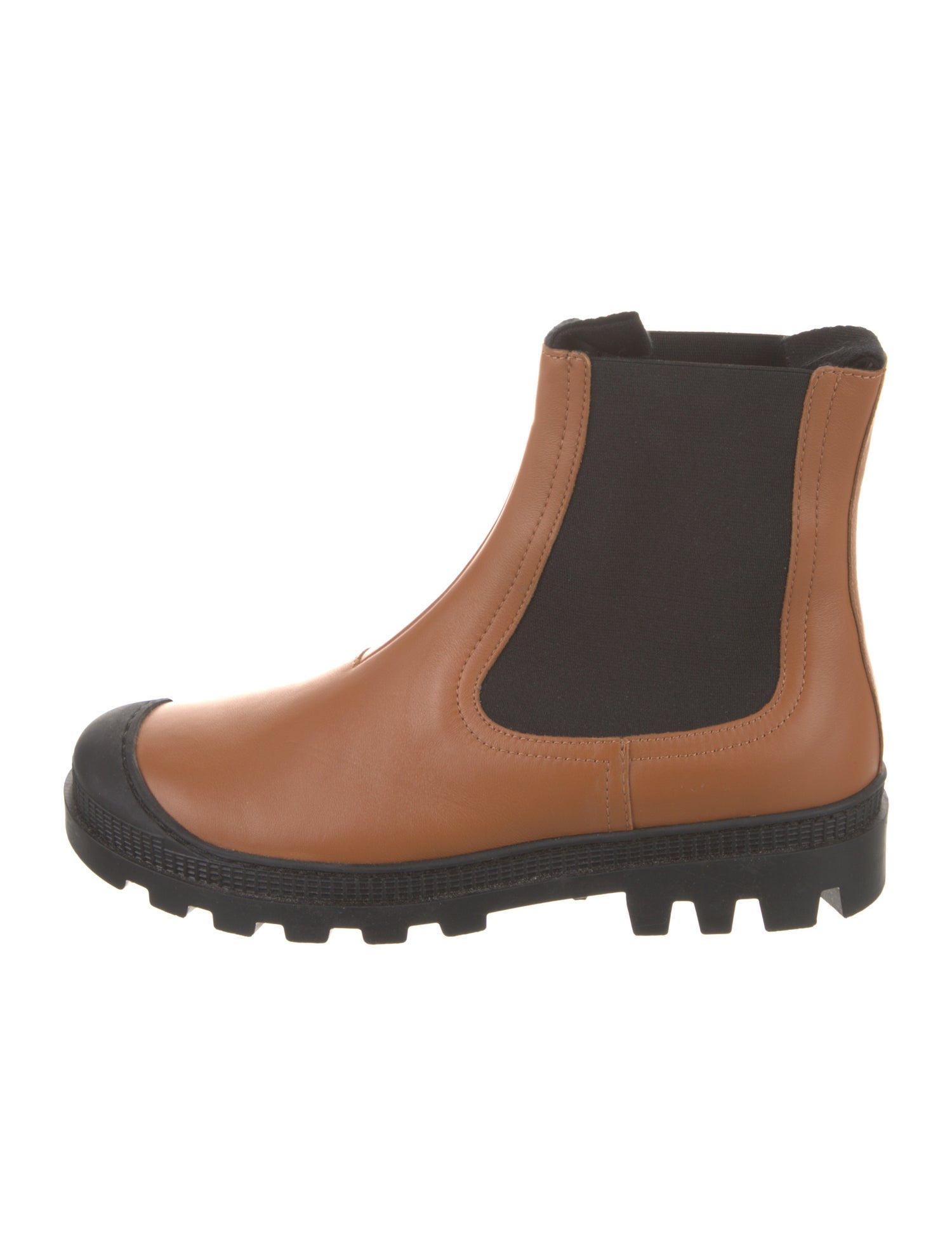 Loewe Leather Colorblock Pattern Rain Boots