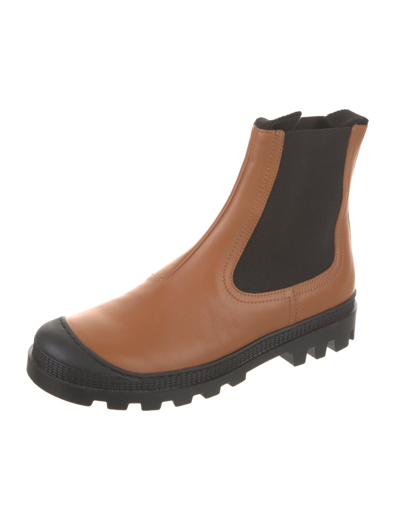 Loewe Leather Colorblock Pattern Rain Boots