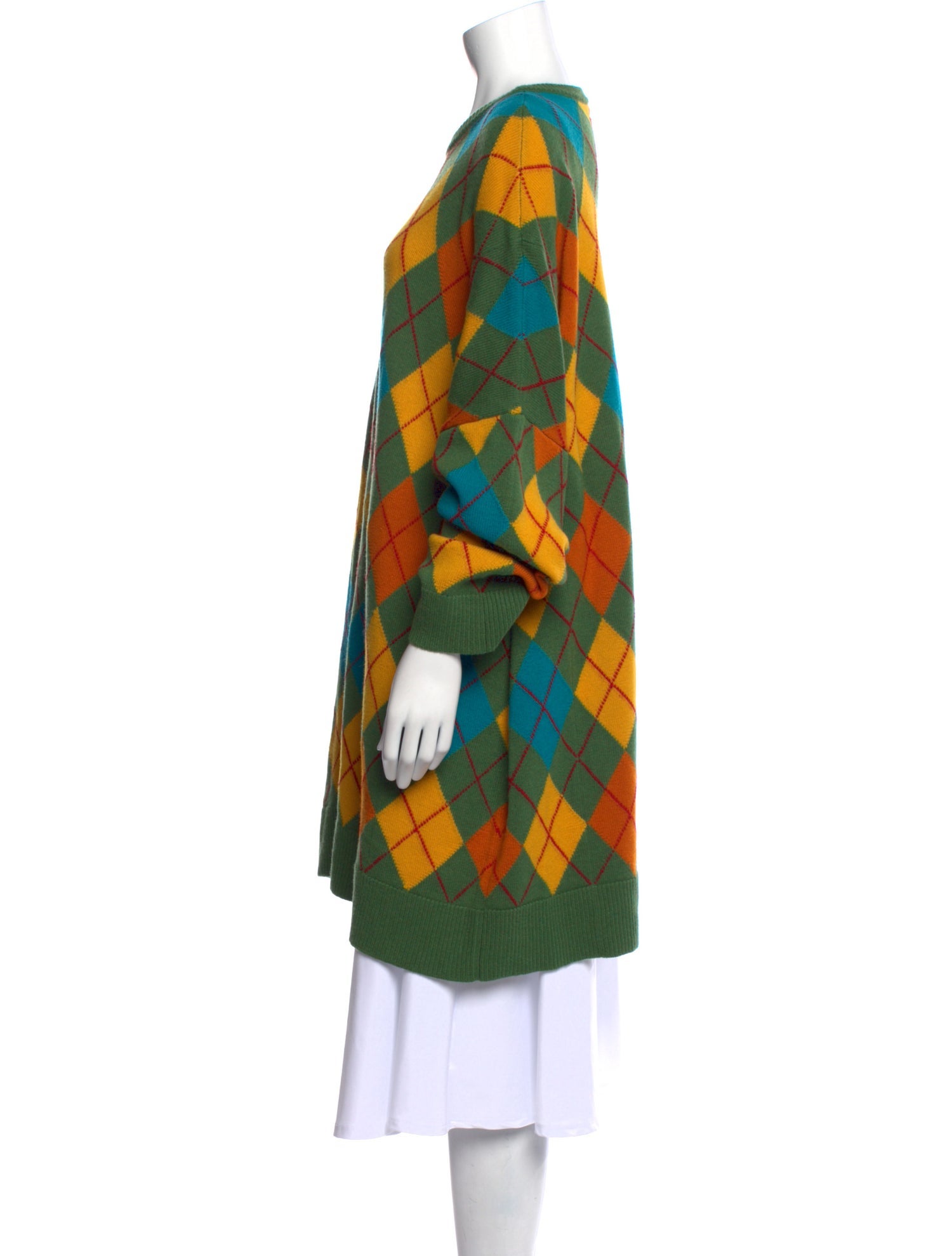 Loewe Wool Plaid Print Sweater