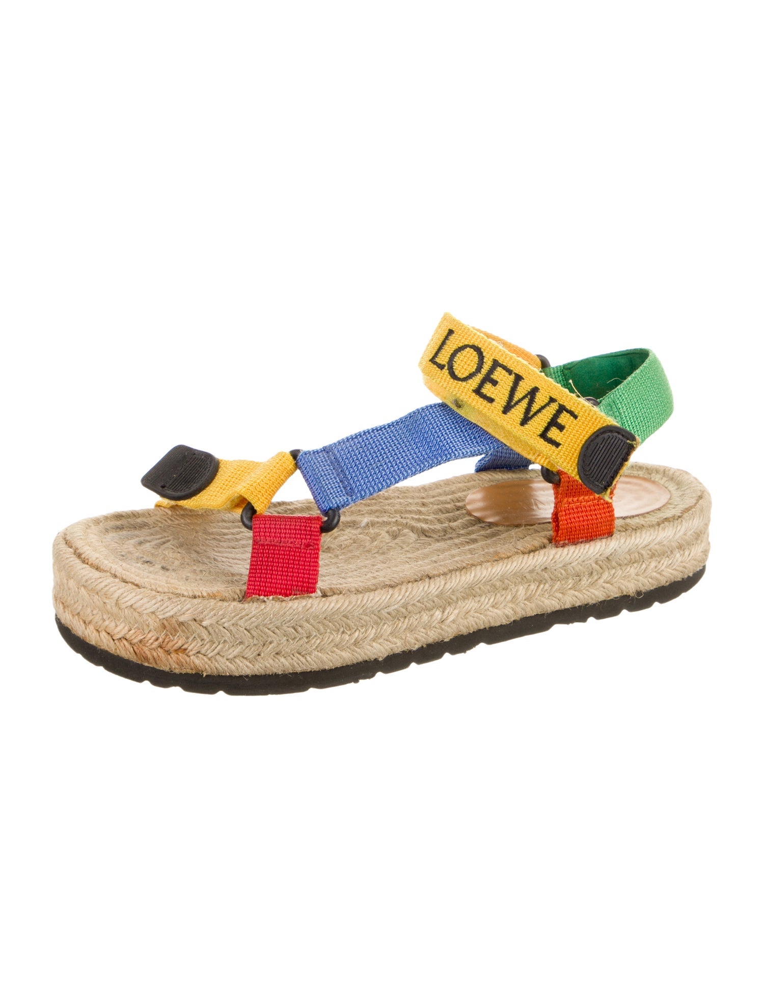 Loewe Nylon Colorblock Pattern Espadrilles