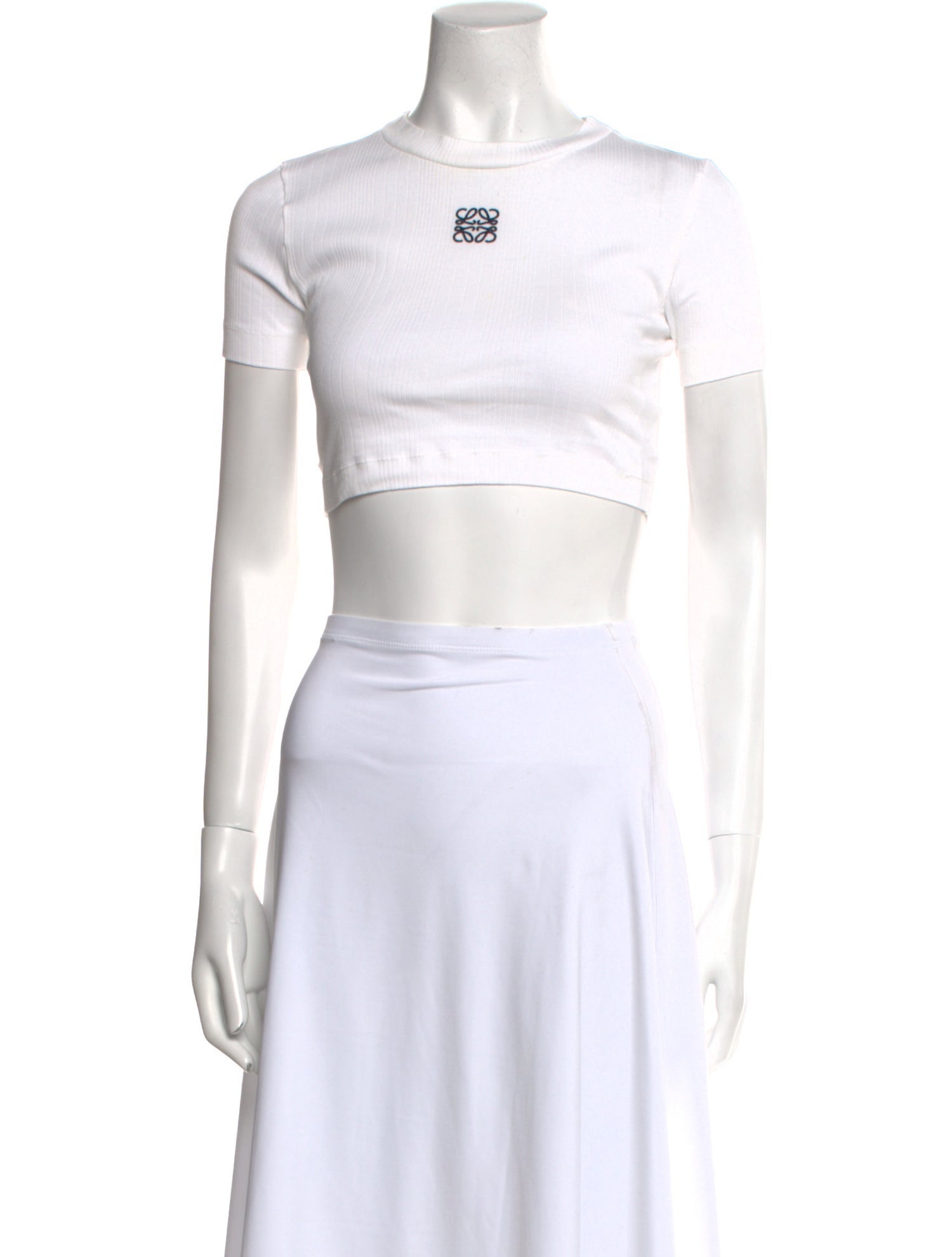 Loewe Crew Neck Short Sleeve Crop Top