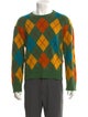 Loewe Wool Plaid Print Pullover