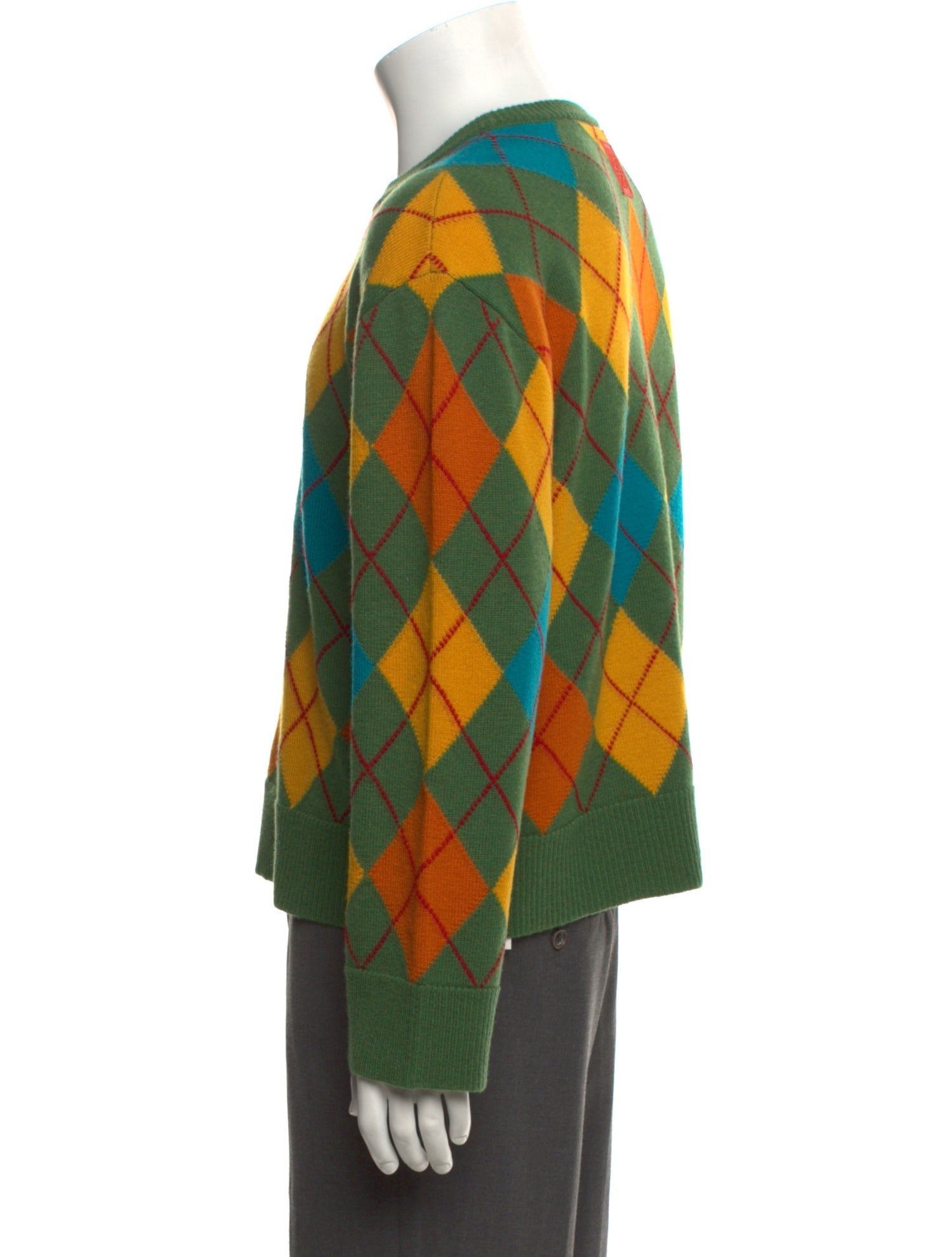 Loewe Wool Plaid Print Pullover