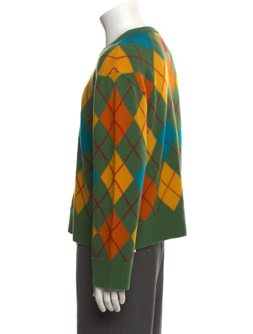 Loewe Wool Plaid Print Pullover