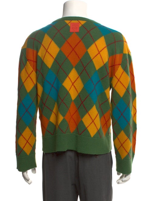 Loewe Wool Plaid Print Pullover