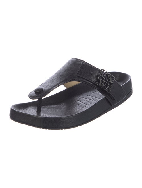 Loewe Leather T-Strap Sandals