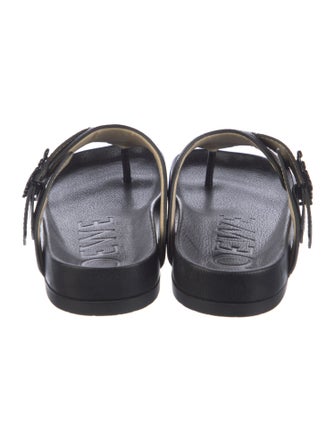 Loewe Leather T-Strap Sandals