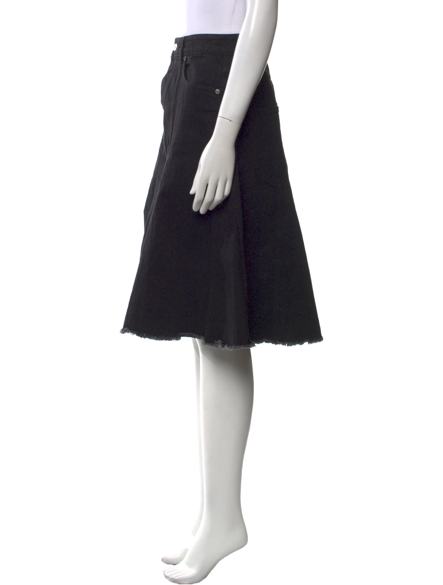 Loewe Raw-Edge Trim Knee-Length Skirt