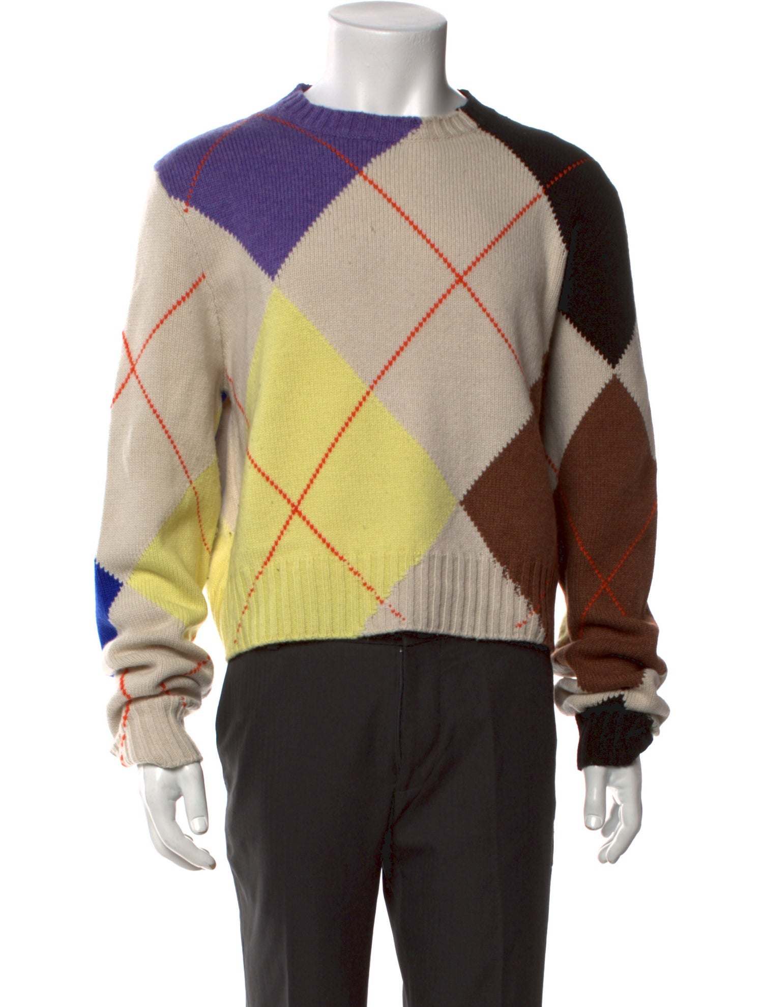 Loewe Cashmere Colorblock Pattern Pullover