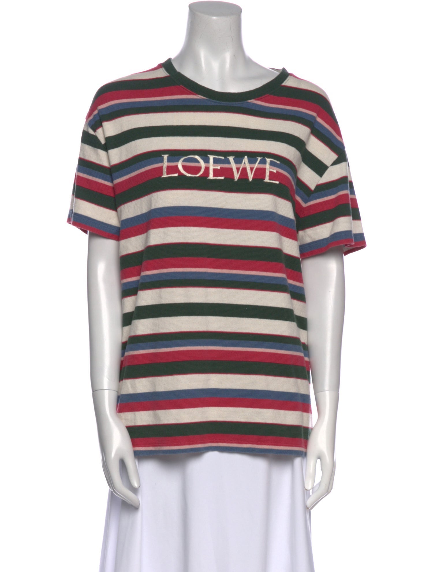 Loewe Striped Scoop Neck T-Shirt