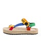 Loewe Nylon Colorblock Pattern Sandals