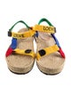 Loewe Nylon Colorblock Pattern Sandals
