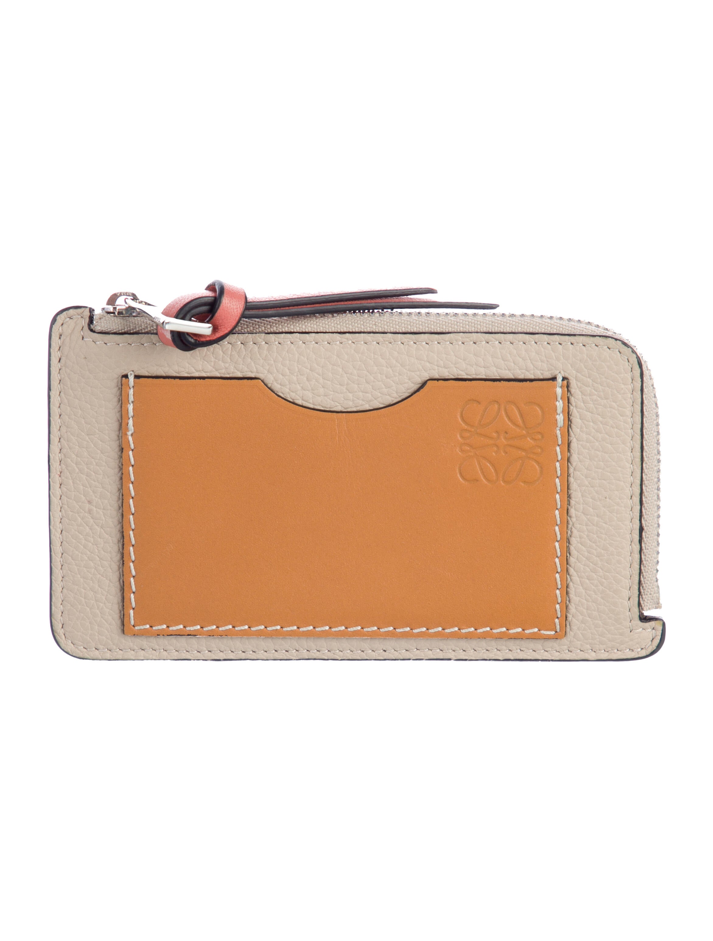 Loewe Leather Colorblock Pattern Card Holder