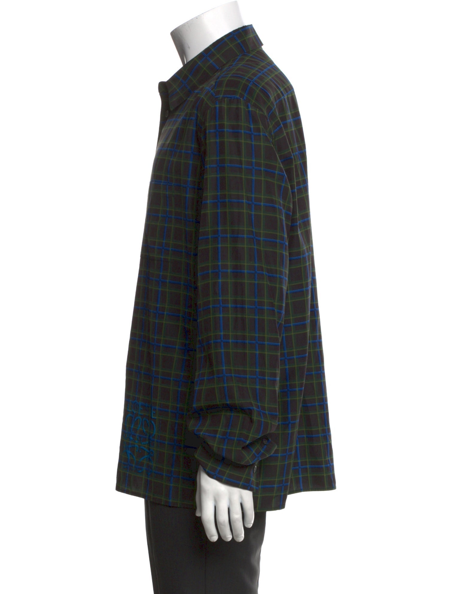Loewe Plaid Print Long Sleeve Shirt