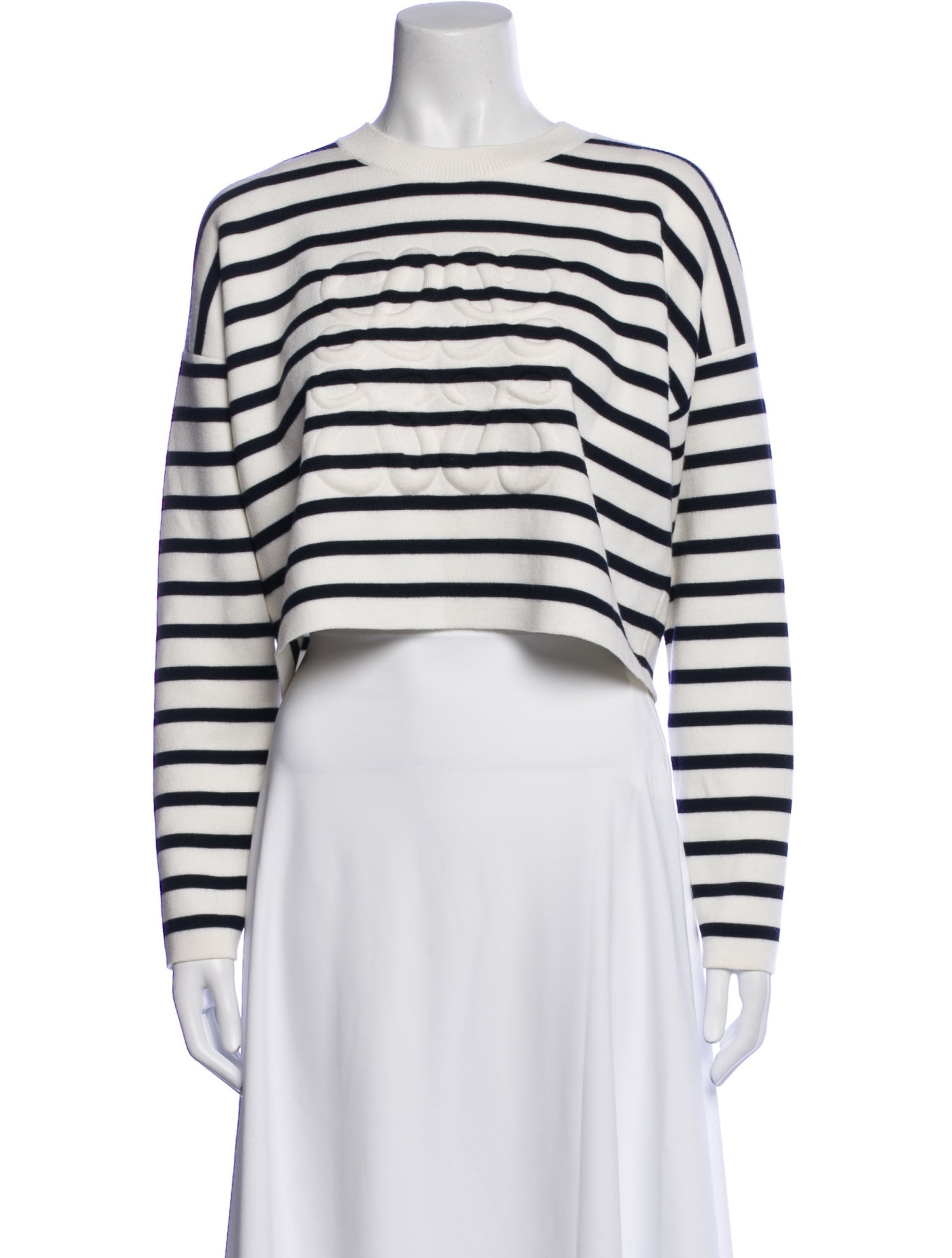Loewe Wool Striped Crop Top