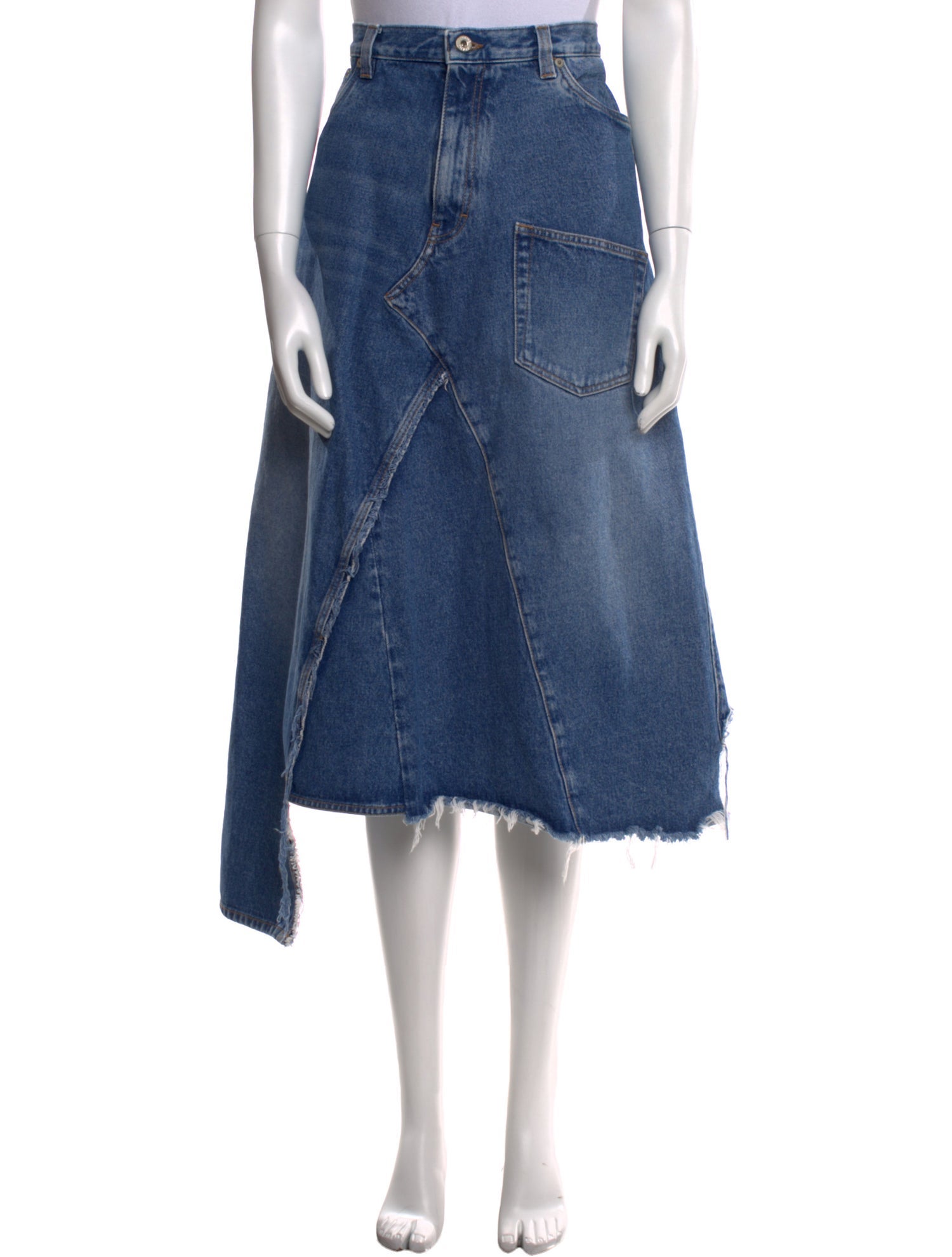 Loewe Asymmetric Midi Length Skirt