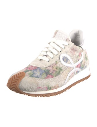 Loewe Suede Printed Athletic Sneakers