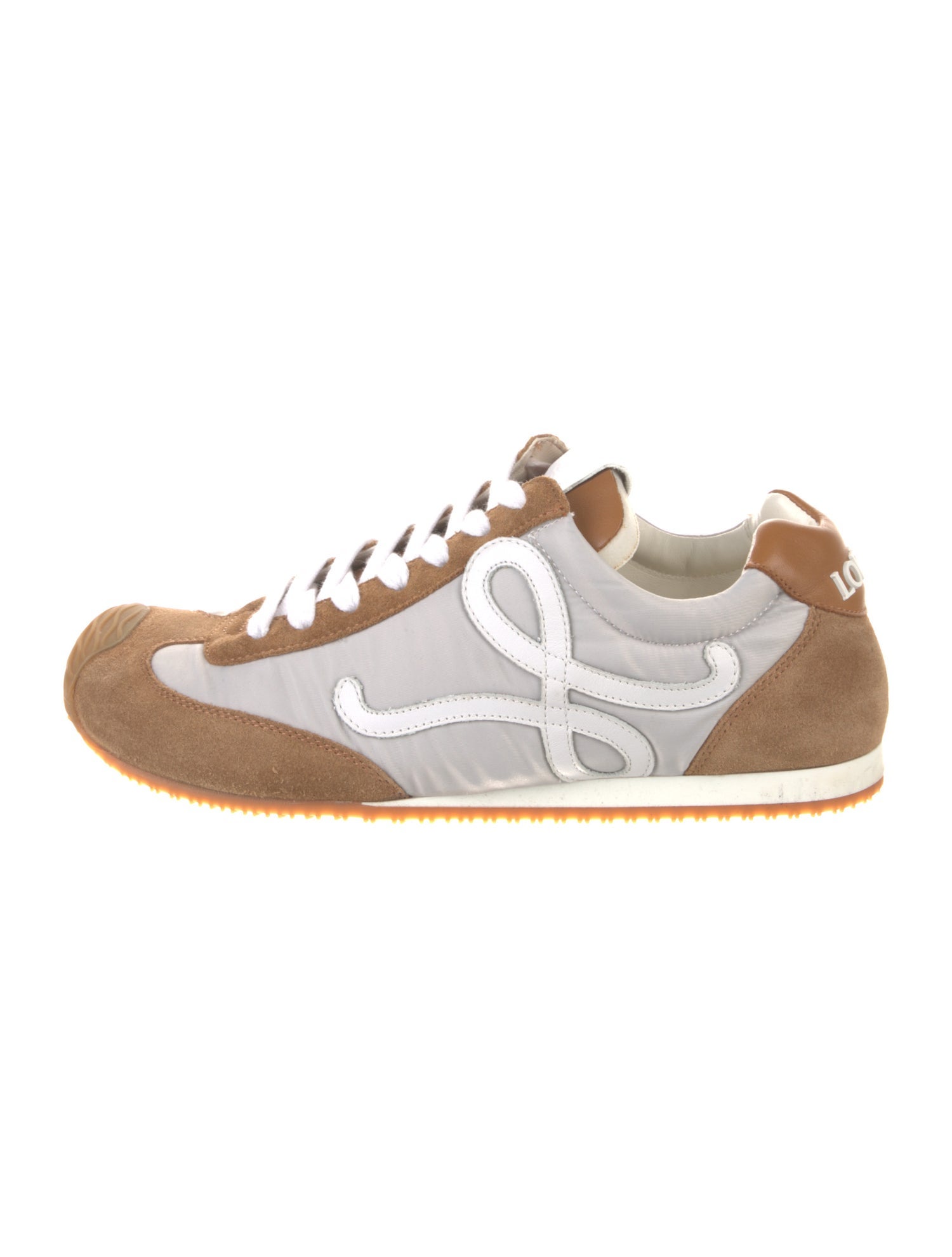 Loewe Suede Colorblock Pattern Sneakers