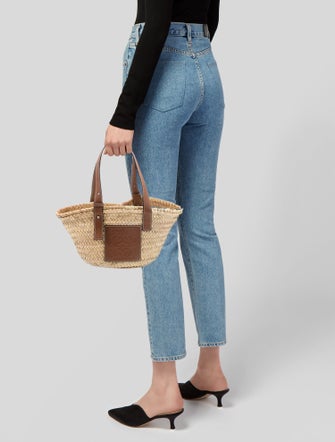 Loewe Raffia Basket Small