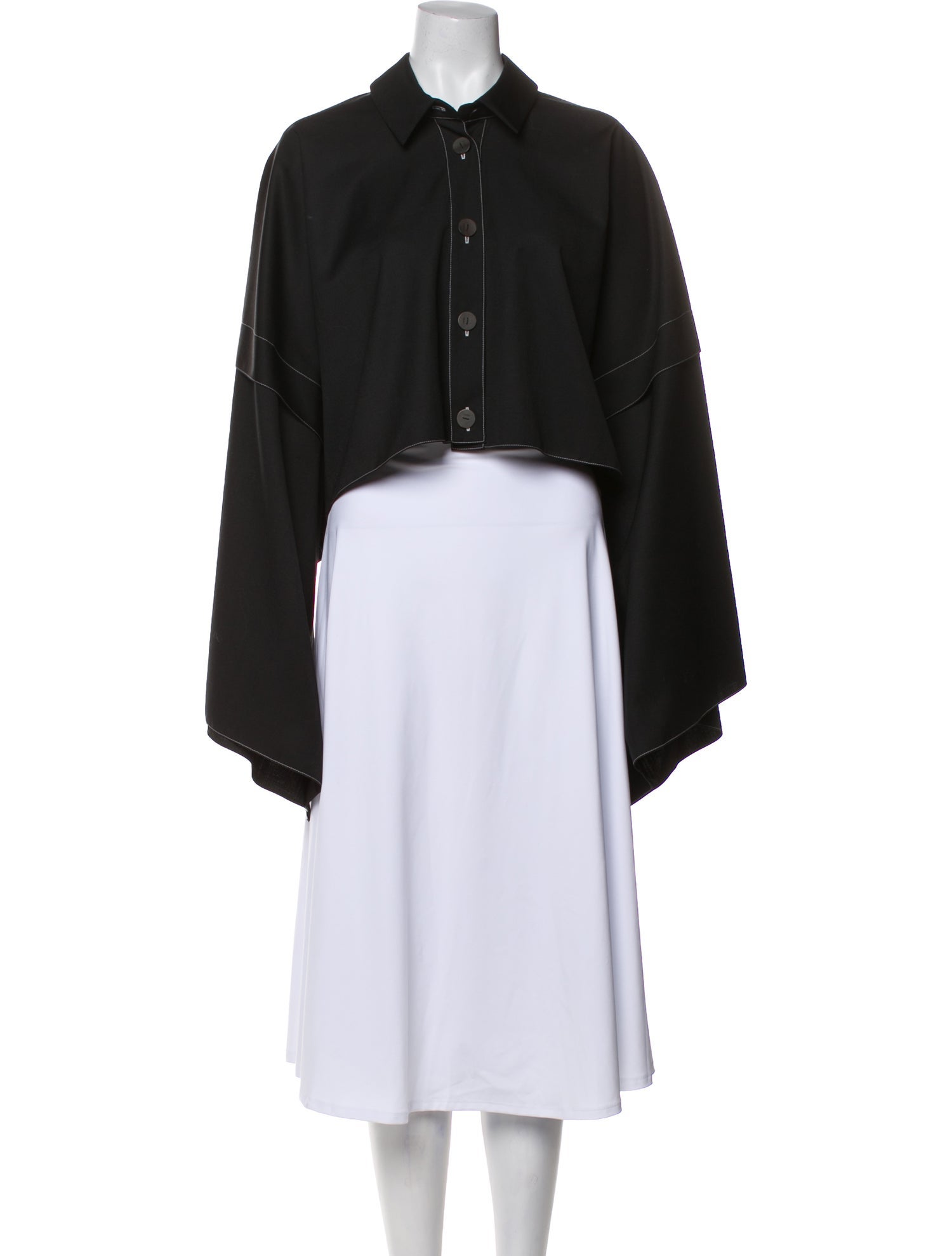 Loewe Mock Neck Long Sleeve Crop Top