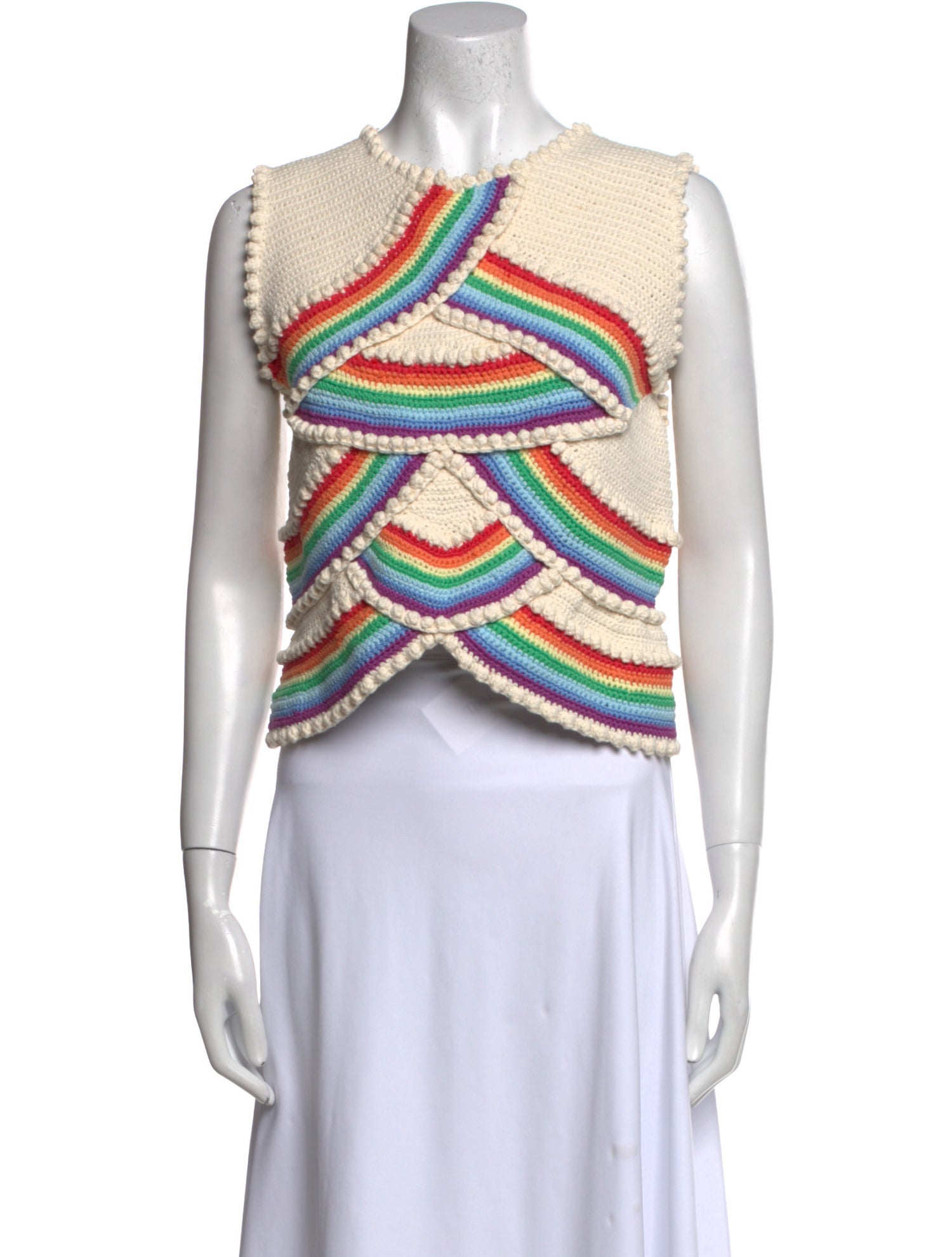 Loewe Striped Crew Neck Crop Top