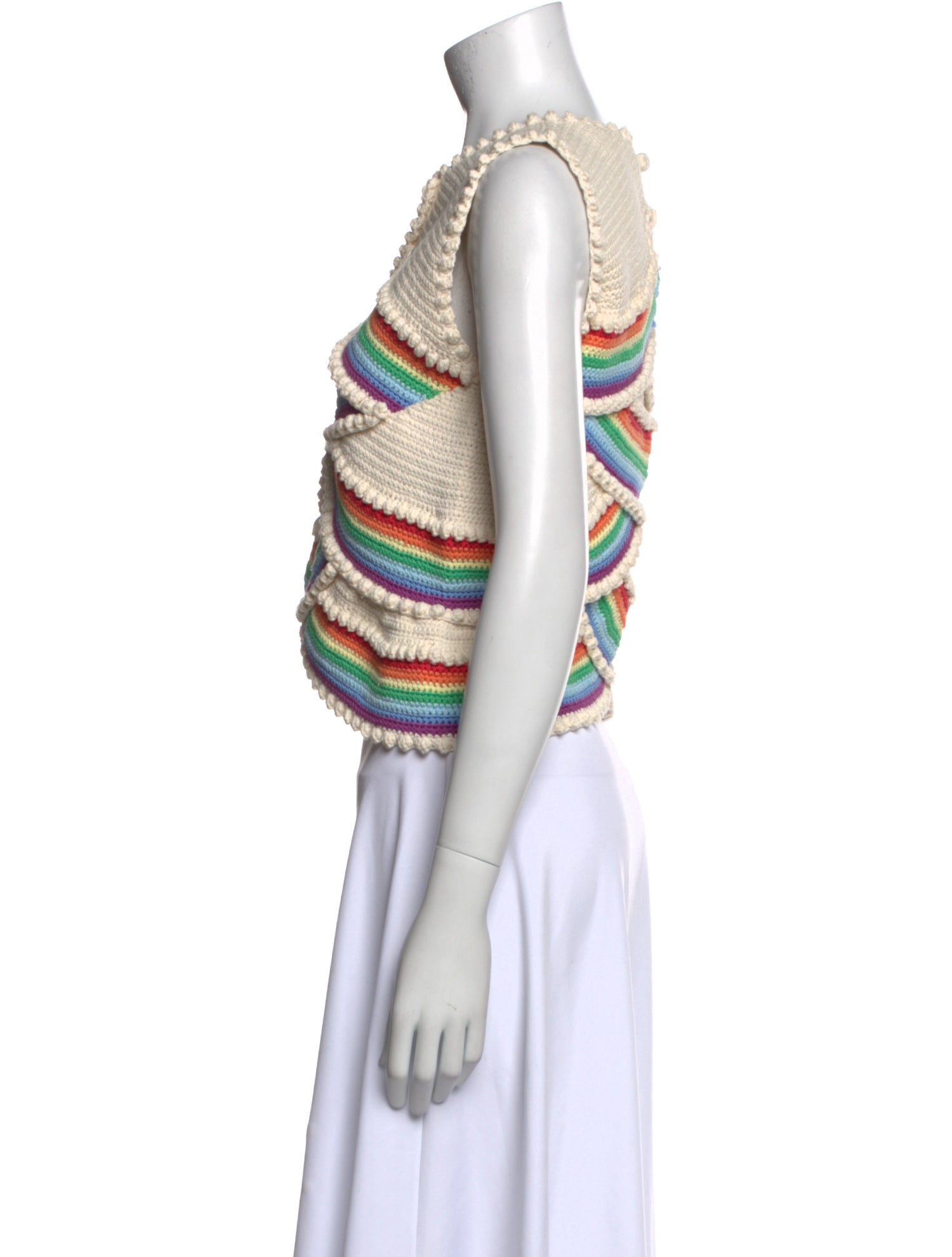 Loewe Striped Crew Neck Crop Top