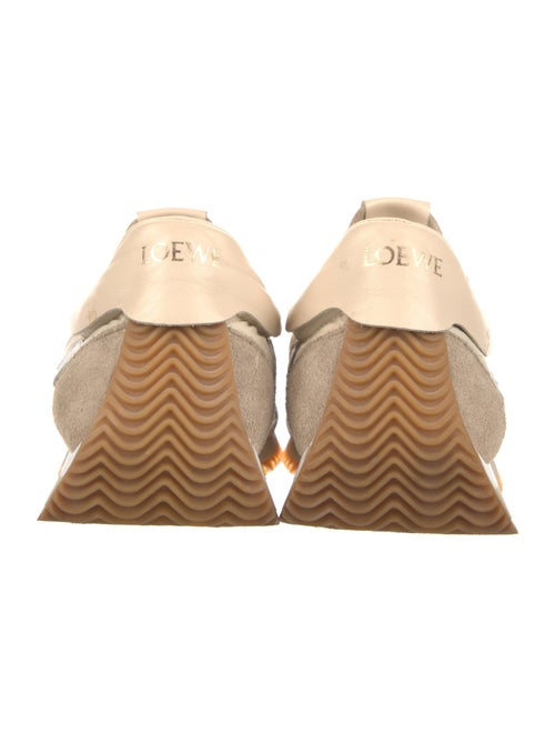 Loewe Suede Colorblock Pattern Sneakers