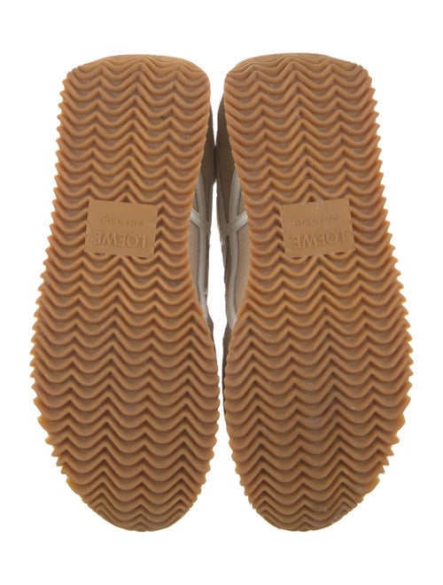 Loewe Suede Colorblock Pattern Sneakers