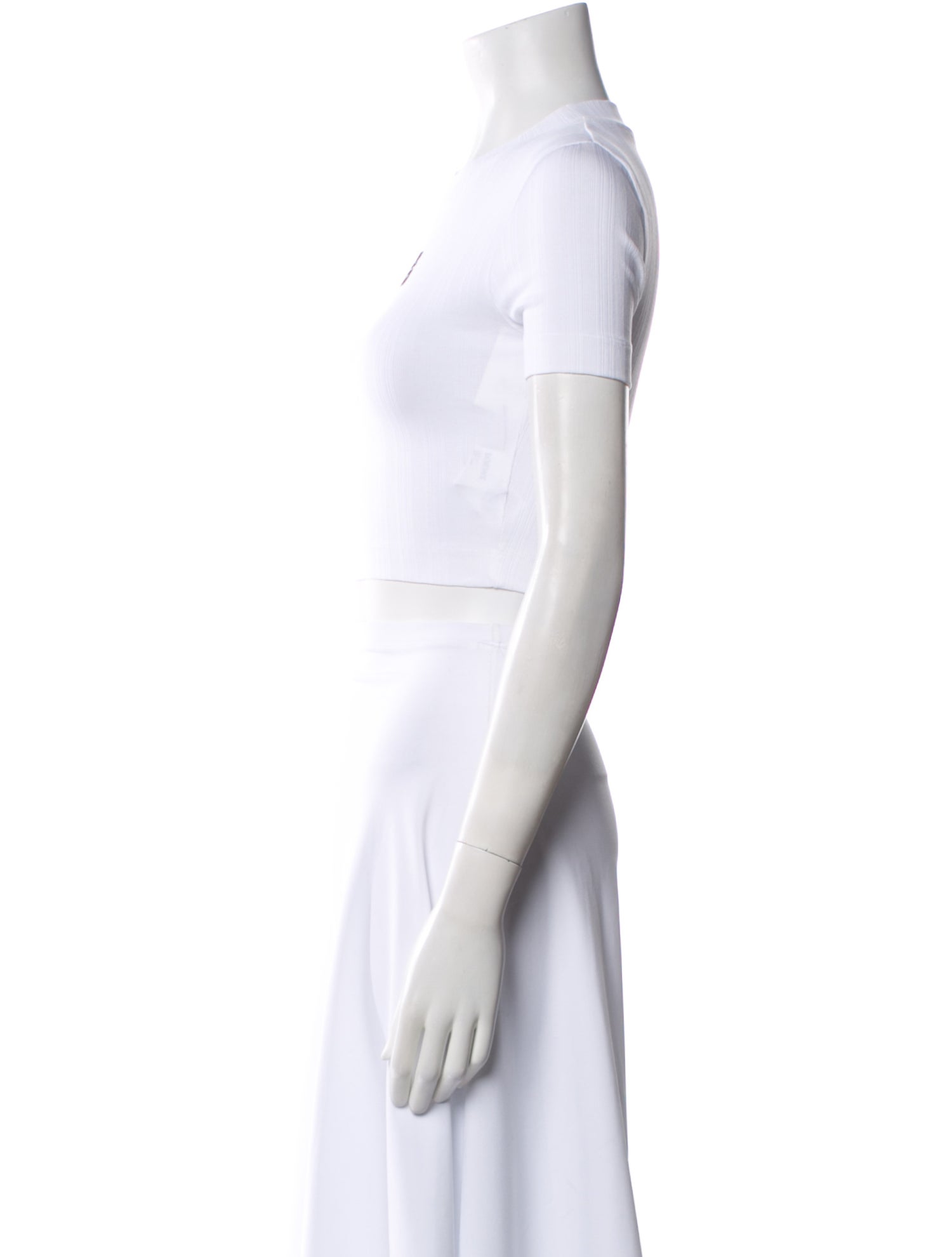 Loewe Graphic Print Crew Neck Crop Top