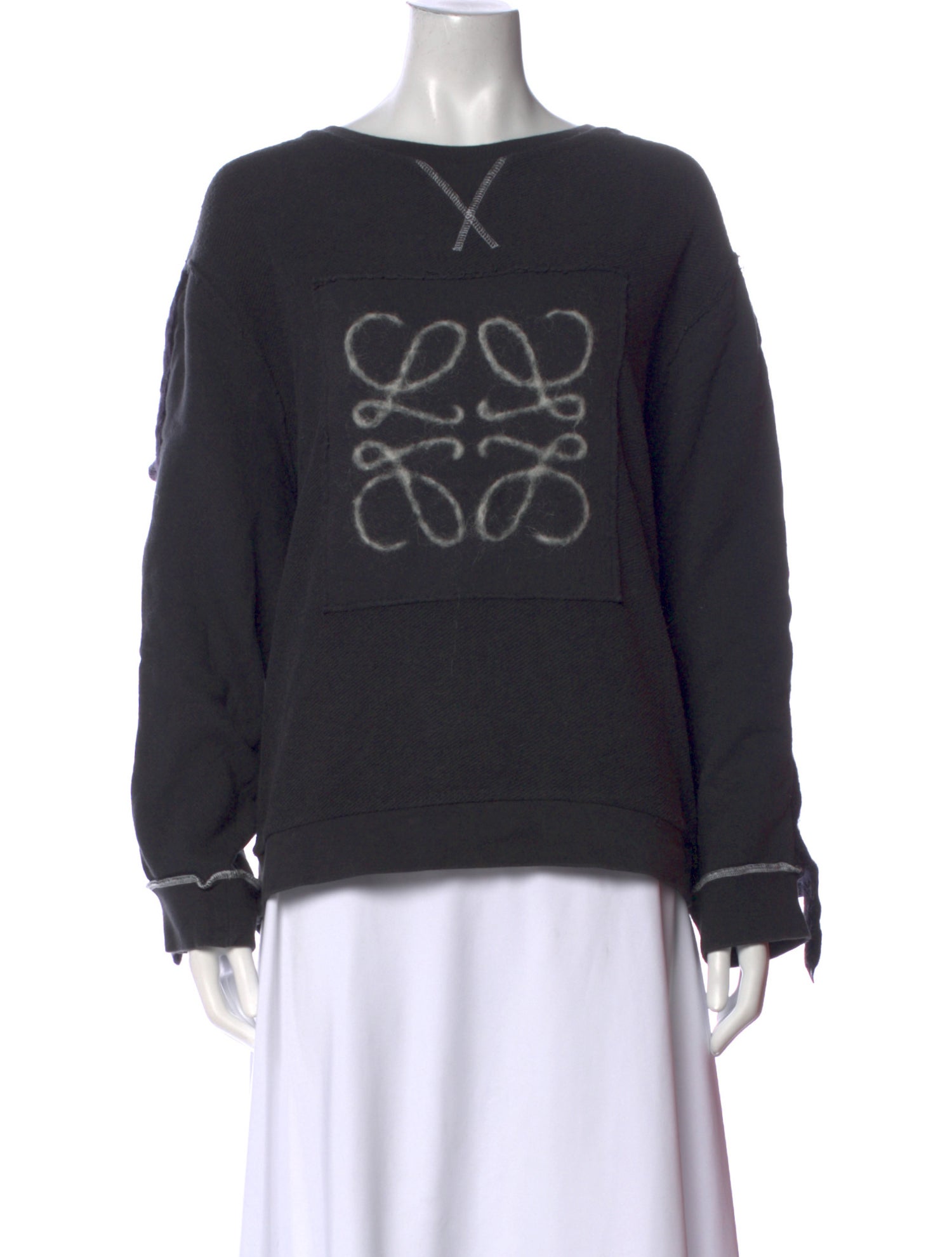 Loewe Graphic Print Bateau Neckline Sweater