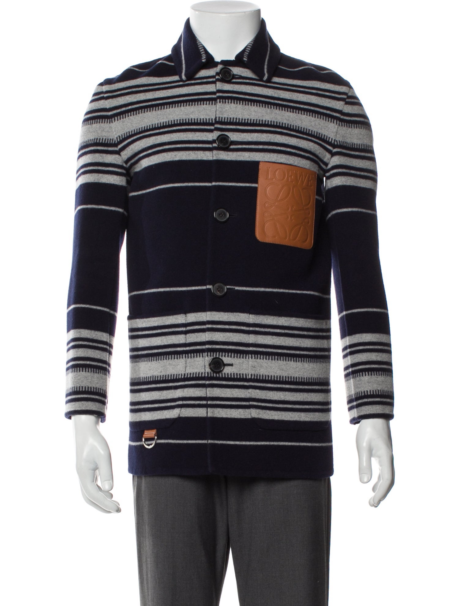 Loewe Wool Striped Trucker Jacket