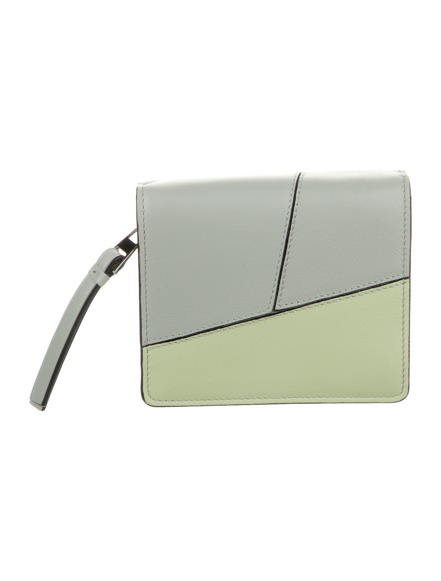 Loewe Leather Colorblock Pattern Wallet