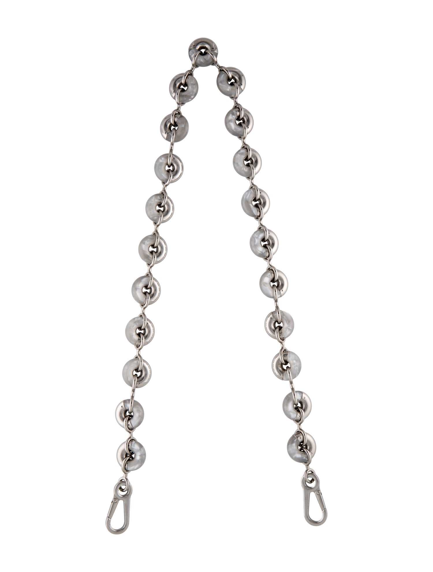 Loewe Silver Pattern Printed Donut Bag Strap