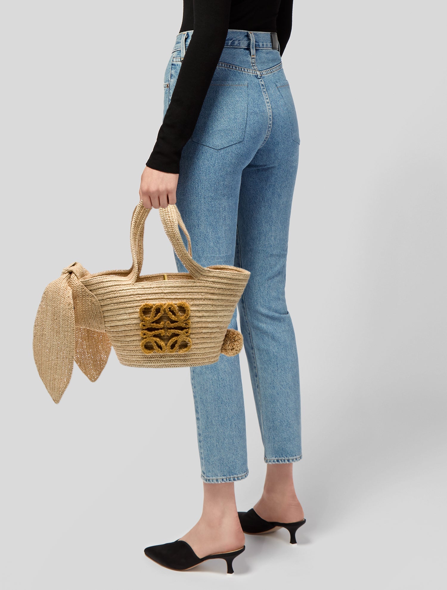 Loewe Raffia Bunny Basket