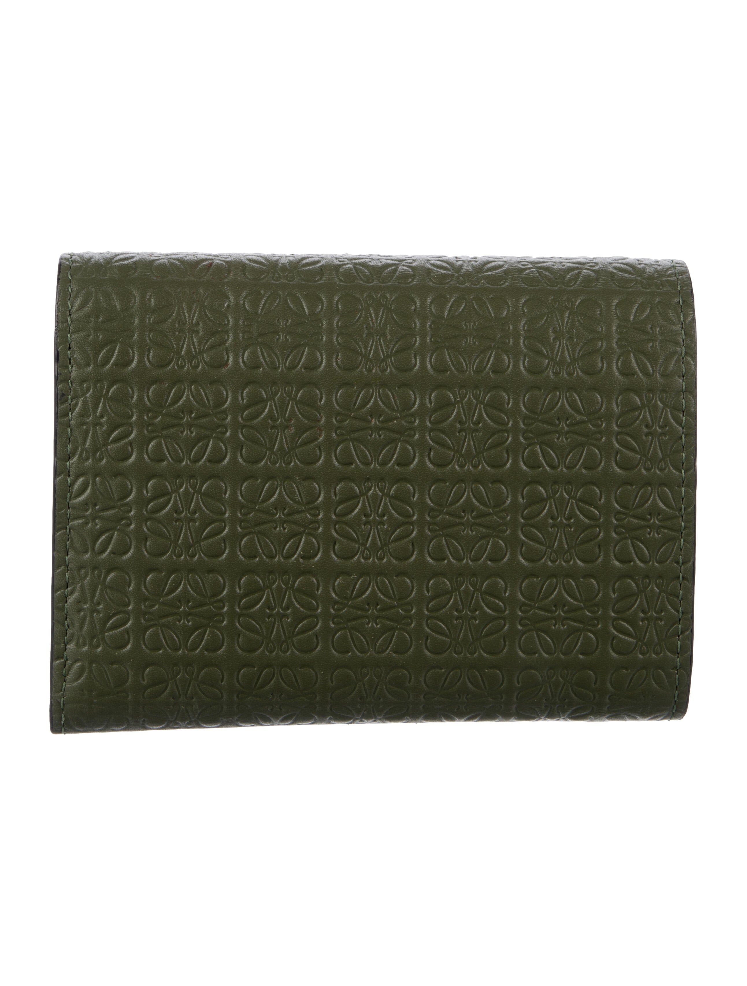 Loewe Signature Logo Leather Compact Wallet