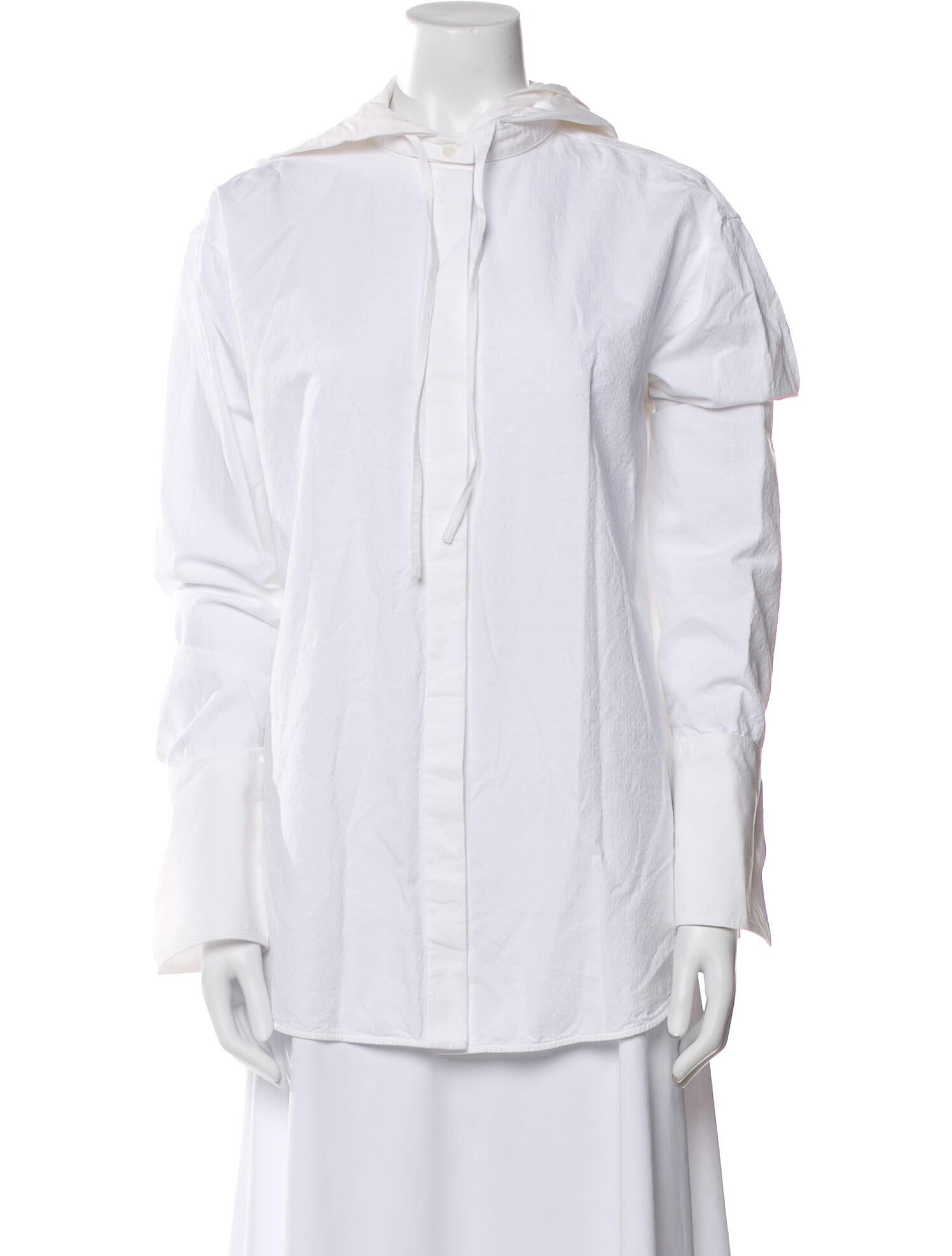 Loewe Mock Neck Long Sleeve Button-Up Top