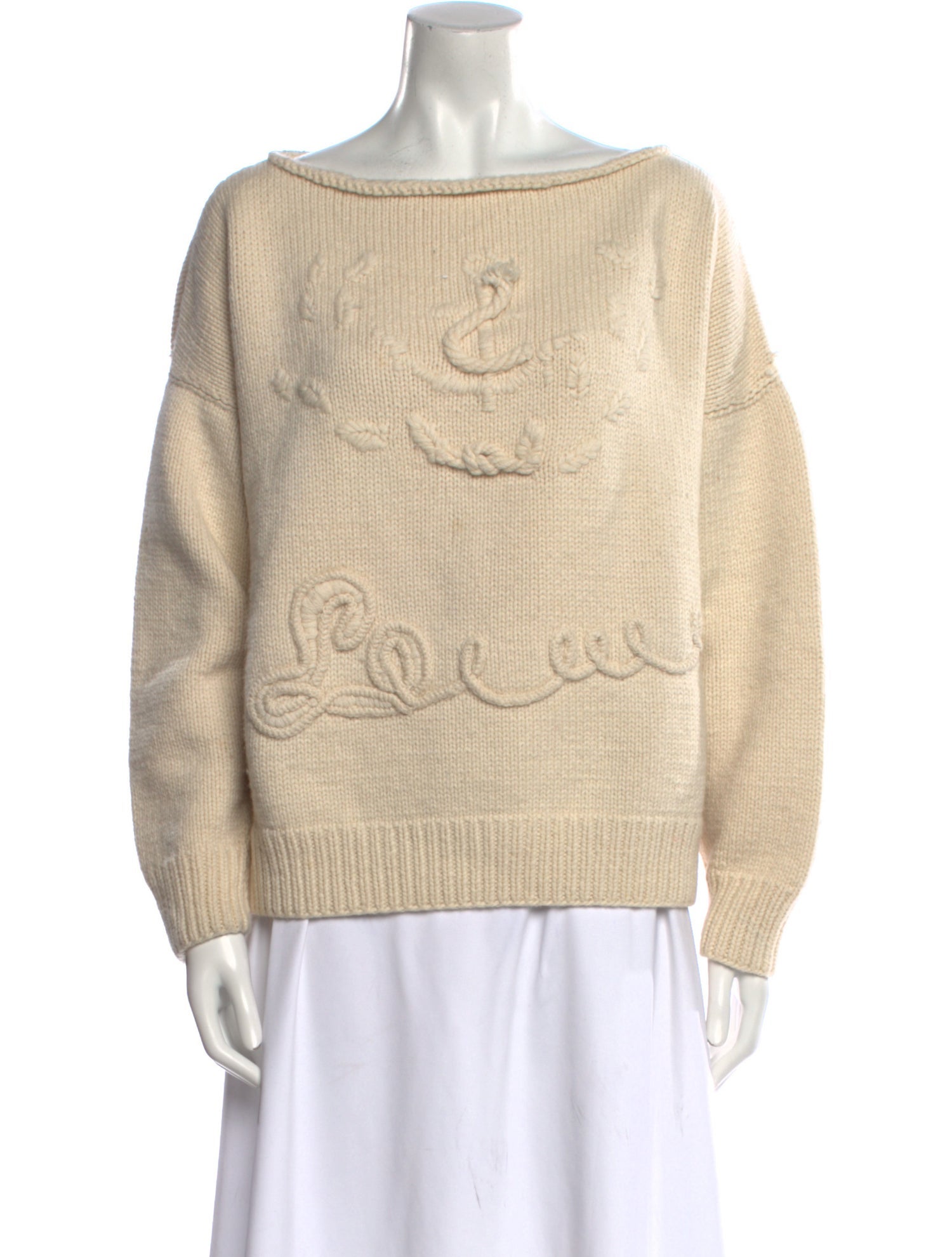 Loewe Cashmere Bateau Neckline Sweater