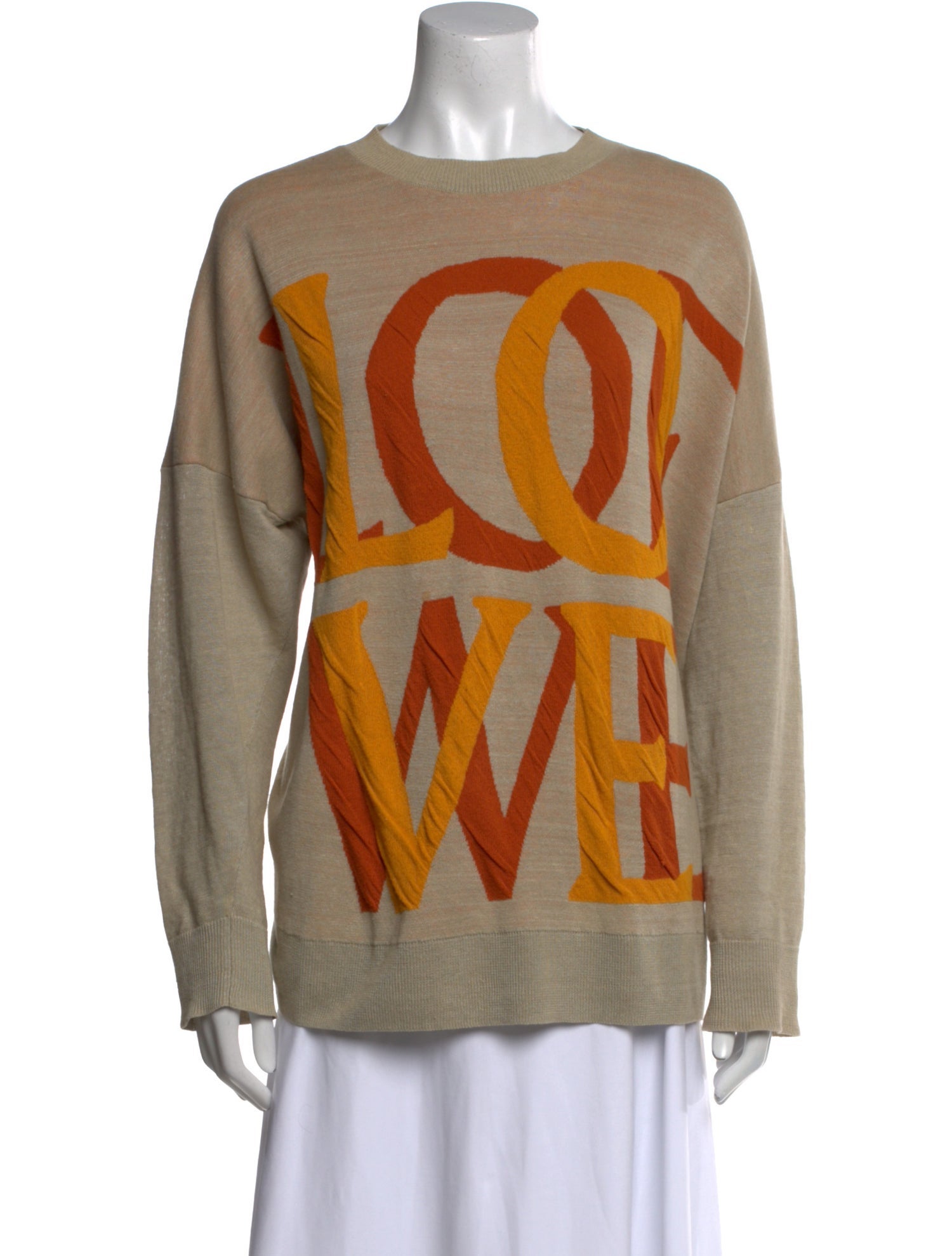 Loewe Linen Graphic Print Sweatshirt