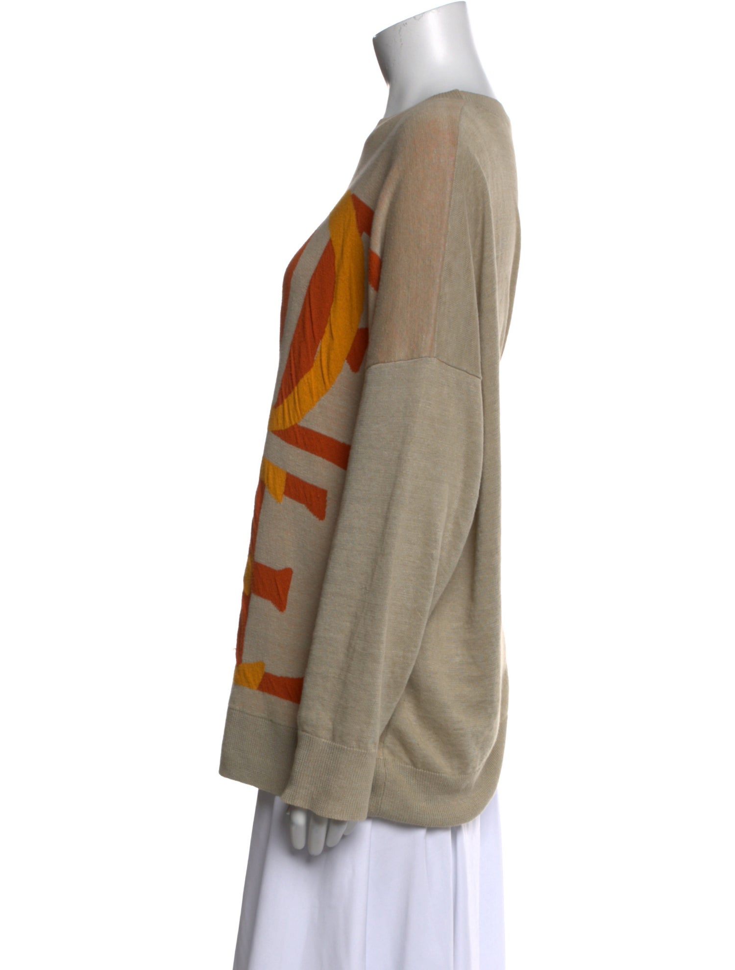 Loewe Linen Graphic Print Sweatshirt