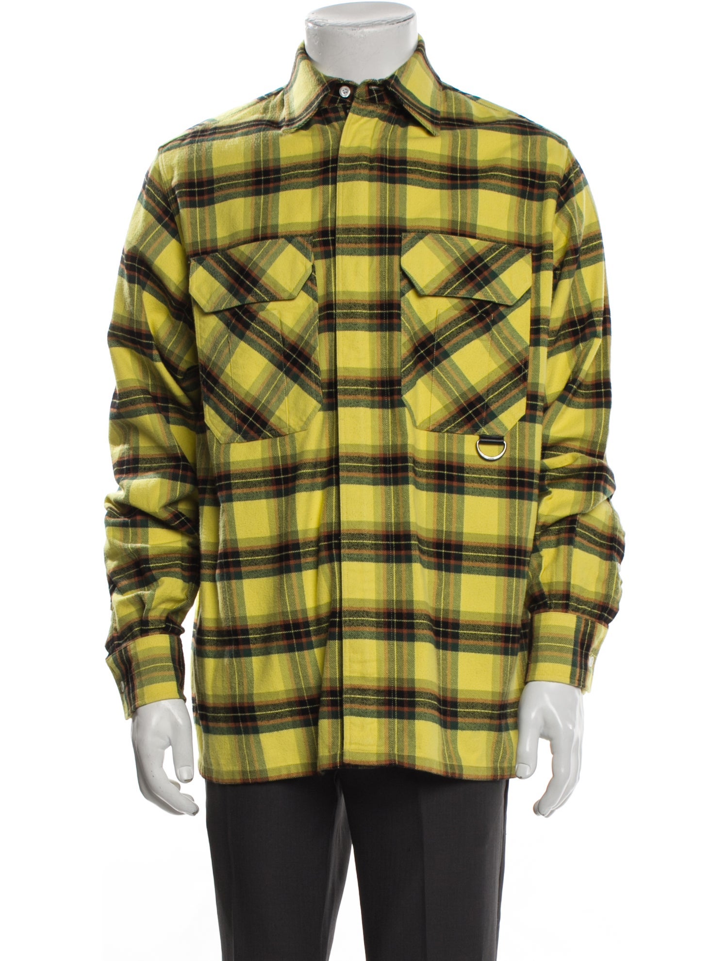 Loewe Plaid Print Long Sleeve Shirt